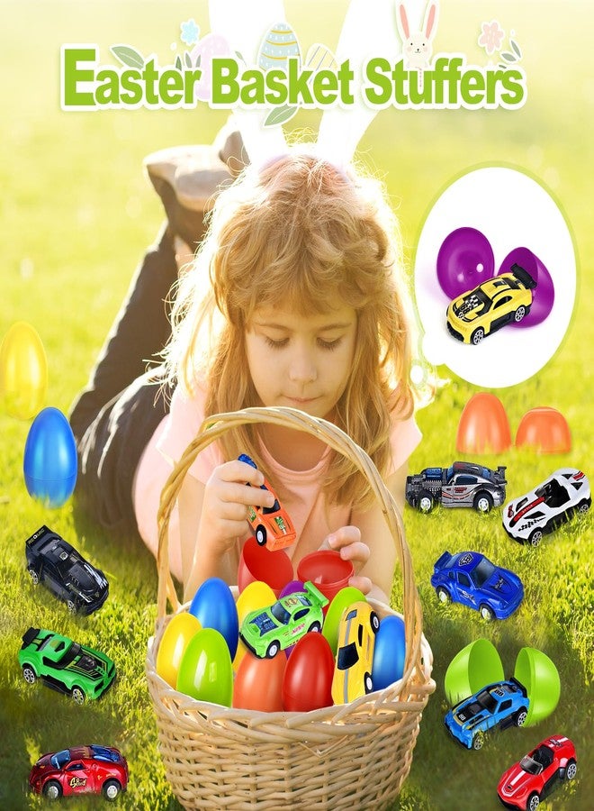 ShyLizard 12Pack Prefilled Easter Eggs with Toys Inside, Easter Eggs with Die-cast Racing Cars for Kids Easter Basket Stuffers, Easter Egg Hunting Games, Easter Party Favor, Easter Prizes Reward - Image 3